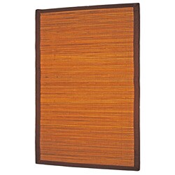Asian Hand-woven Natural Bamboo Rug (2' x 4')