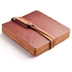 Set of 4 Leather Ultra Coasters (USA)