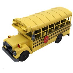 Replica Metal 13-inch Toy School Bus