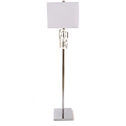 Achievement Crystal and Metal Contemporary Floor Lamp