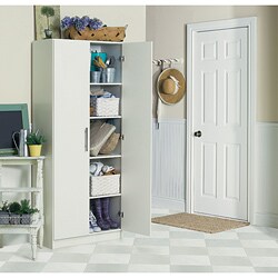 Akadahome Multipurpose 72-inch Antique White Storage Cabinet