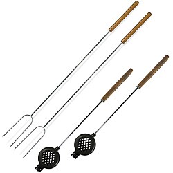 Buffalo Tools BBQ Fork and Round Pie Iron Set
