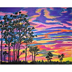 John Birch 'Pines Sunset' Gallery Wrapped Canvas Art