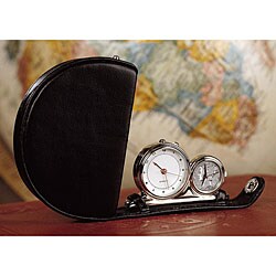 Silver Mercury Dime Coin Dual Travel Clock