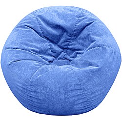 Kid's Blue Corduroy Suede Beanbag