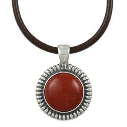 Southwest Moon Sterling Silver Red Jasper Necklace