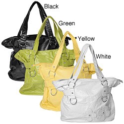 Journee Collection Double Handle Flower Accent Handbag