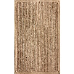 Alexa Eco Natural Fiber Ivory Chenille Border Jute Rugs (8' x 10') (Set of 2)