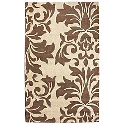 Handmade Alexa Moda Damask New Zealand Wool Rugs (7'6 x 9'6) (Set of 2)