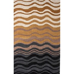 Handmade Alexa Moda Waves New Zealand Wool Rugs (7'6 x 9'6) (Set of 2)