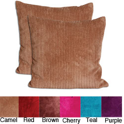 Velvet Corduroy Decorative Pillows (Set of 2)