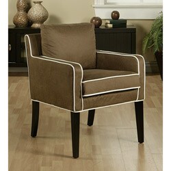 Marquee Microsuede Two-tone Brown Club Chair