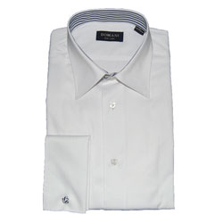 Domani Blue Label Mens White French Cuff Dress Shirt