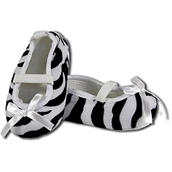 Black and White Zebra Infant Girl Shoes