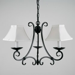 Wrough Iron 3-light Chandlier 