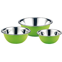 Elo Classic Color Stainless Steel 3-piece Green Mixing Bowl Set 