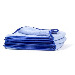 Buff Blue Satin Edge 3D Microfiber Towels (Pack of 2)