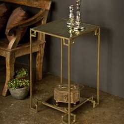 Steel Cubist Brass Display Table (India)