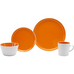 Oneida Color Burst Chili Mango 16-piece Dinnerware Set 