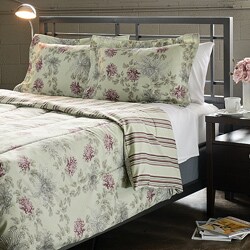 Water Flower Purple Twin-size Comforter Set