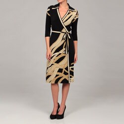 Jones New York Women's Printed Wrap Dress