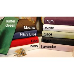 Egyptian Cotton 300 Thread Count Queen-size Waterbed Solid Sheet Set