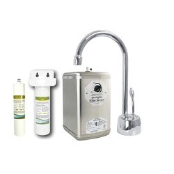 Westbrass Chrome Instant Hot/Cold Water Dispenser Kitchen Faucet 