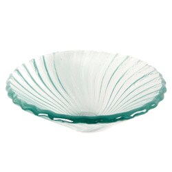 Fontaine Clear Swirl Glass Vessel Sink 