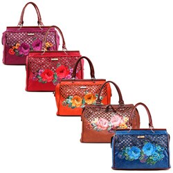Nicole Lee Adrian Floral Print Laser Cut Tote Bag