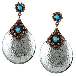 Silvermoon Sterling Silver and Beaded Copper Turquoise Earrings