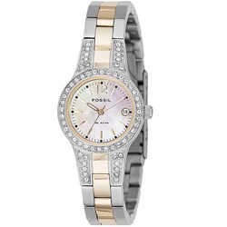 Fossil Women's Core Two-tone White Mother of Pearl Dial Watch