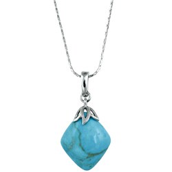 Silvermoon Sterling Silver Turquoise Nugget Necklace