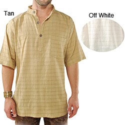 Men's Striped Cotton Weave Shirt (Nepal)