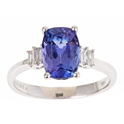 Dyach 14k White Gold Tanzanite and 1/4ct TDW Diamond Ring (G-H, I1-I2)