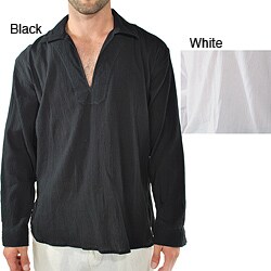 Men's Cotton Classic Long Sleeved Kurtha Shirt (Nepal)