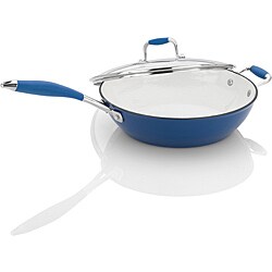 Michele B by Fagor Blue Enameled Cast Iron 4.5-quart Chicken Fryer