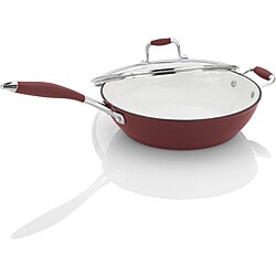 Michele B by Fagor Red Enameled Cast Iron 4.5-quart Chicken Fryer