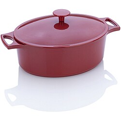 Fagor 5.5-quart Red Enameled Cast Iron Oval Dutch Oven