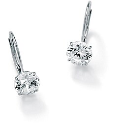 Ultimate CZ 10k White Gold Cubic Zirconia Earrings