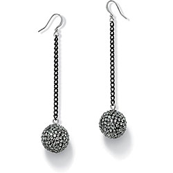 Lillith Star Black Crystal Ball Earrings