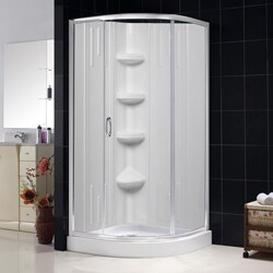DreamLine Sparkle Clear Glass Enclosure 32x32-inch Base and Backwall Kit