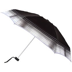 Leighton 41-inch Black/ Grey Compact Umbrella