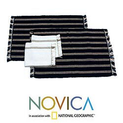 Set of 2 Cotton 'Night Wind' Placemats and Napkins (El Salvador)