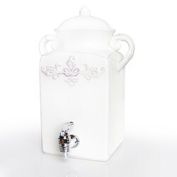 American Atelier Tuscan Antique White 256-oz Beverage Dispenser