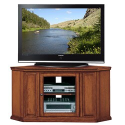 Oak 46-inch Corner TV Console