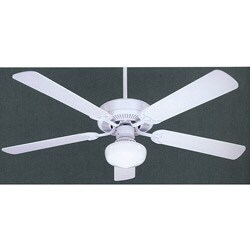 Epiphany Lighting 1-light White 3-speed 52-inch Fan Light