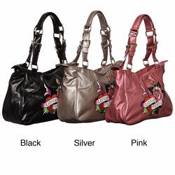 Ed Hardy 'Love Eternal' Rose Print Tote Bag