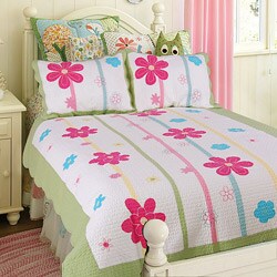 Spring Fling Flower Full/ Queen-size Quilt Set