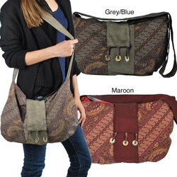 Cotton Leafy Side Sling Purse (Indonesia)
