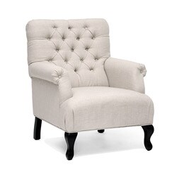 Joussard Beige Linen Club Chair (Set of 2)